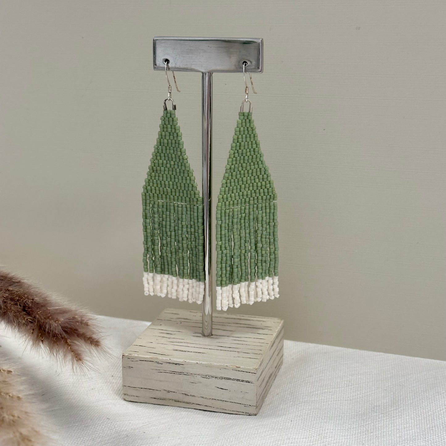 Handwoven Seed Bead Earrings