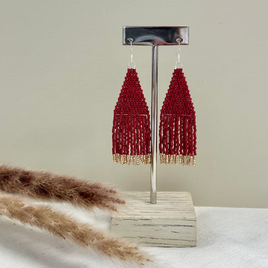 Handwoven Seed Bead Earrings