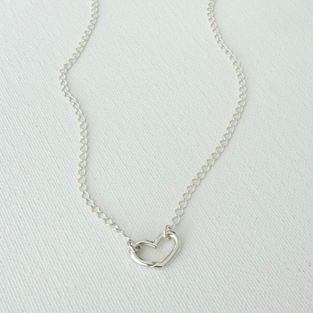 Sterling Silver Heart Necklace - Think Stunning