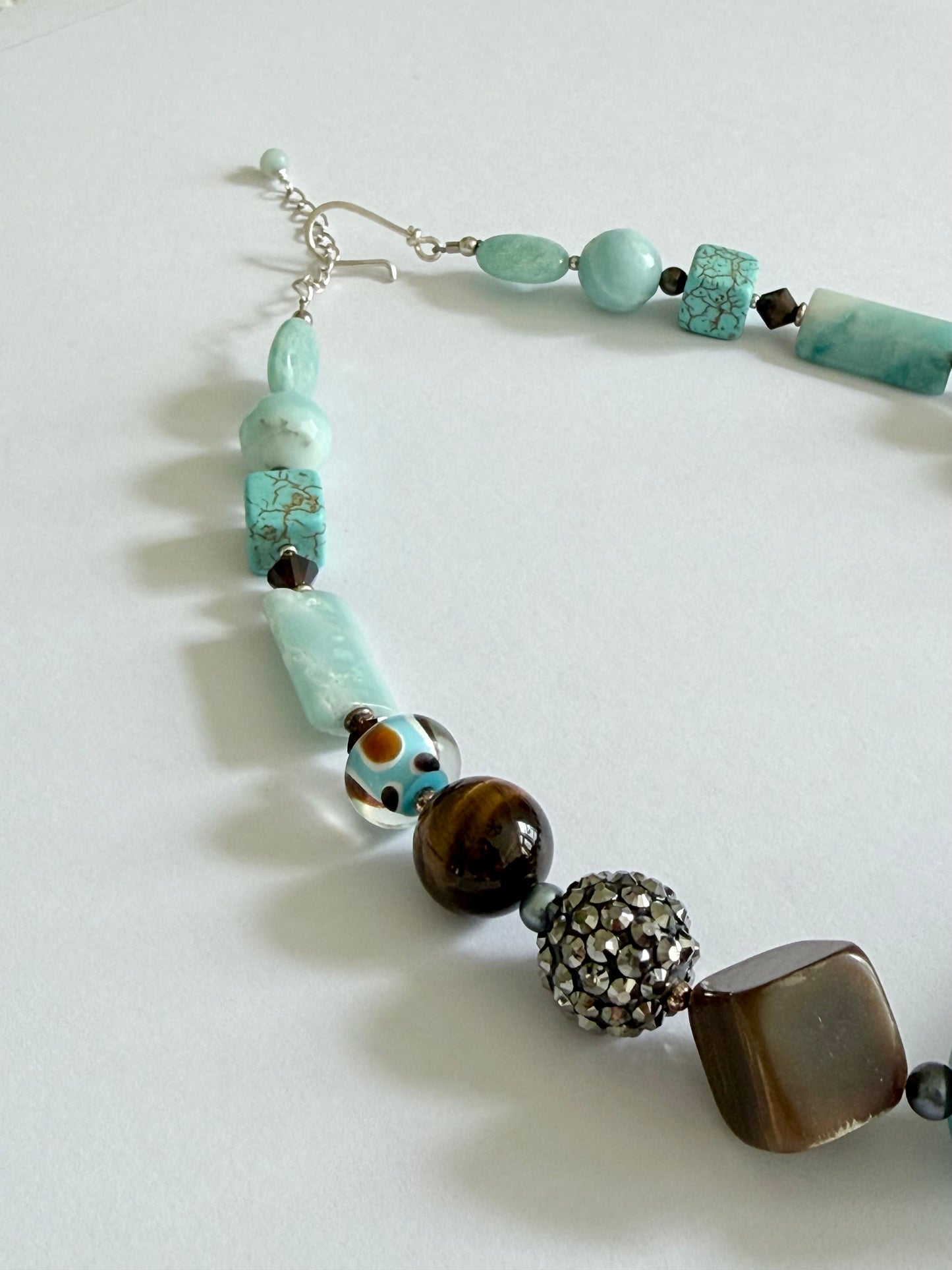 Turquoise & Tiger Eye Statement Necklace