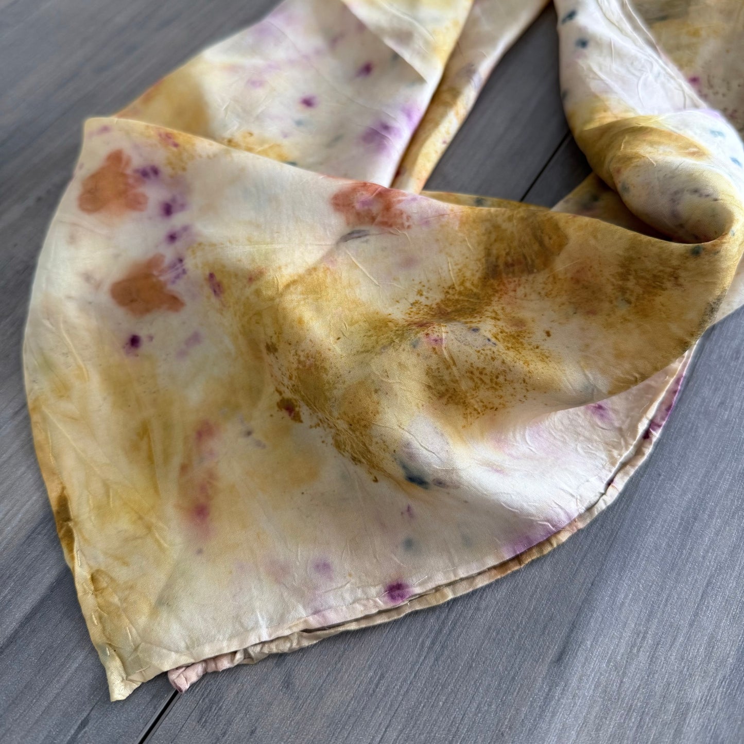 Handcrafted Botanical Silk Scarf
