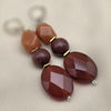 Carnelian & Earth Jasper Statement Drop Earrings