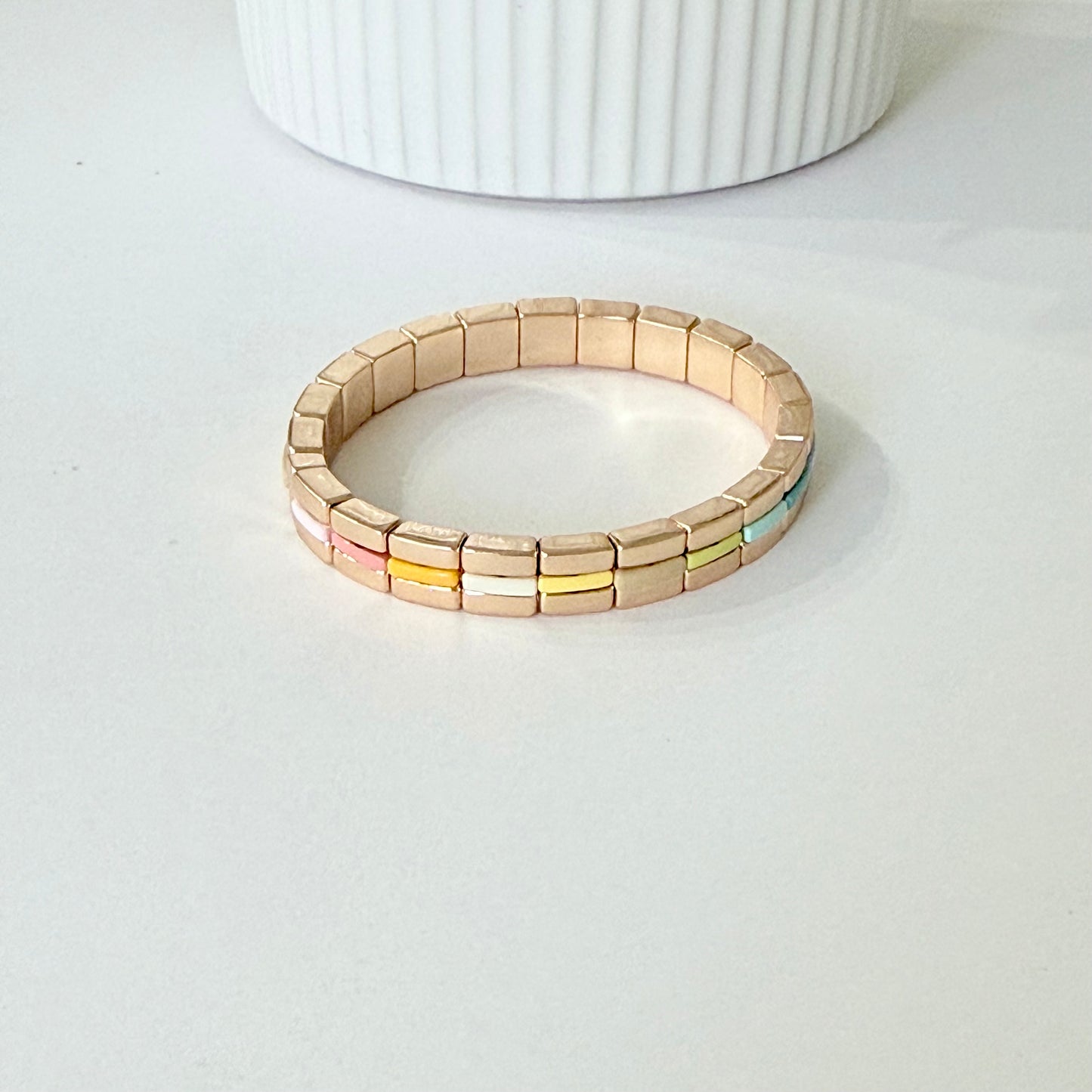 Enamel Stretchy Bracelet