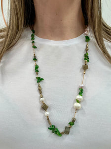 Pearls & Emeralds Necklace
