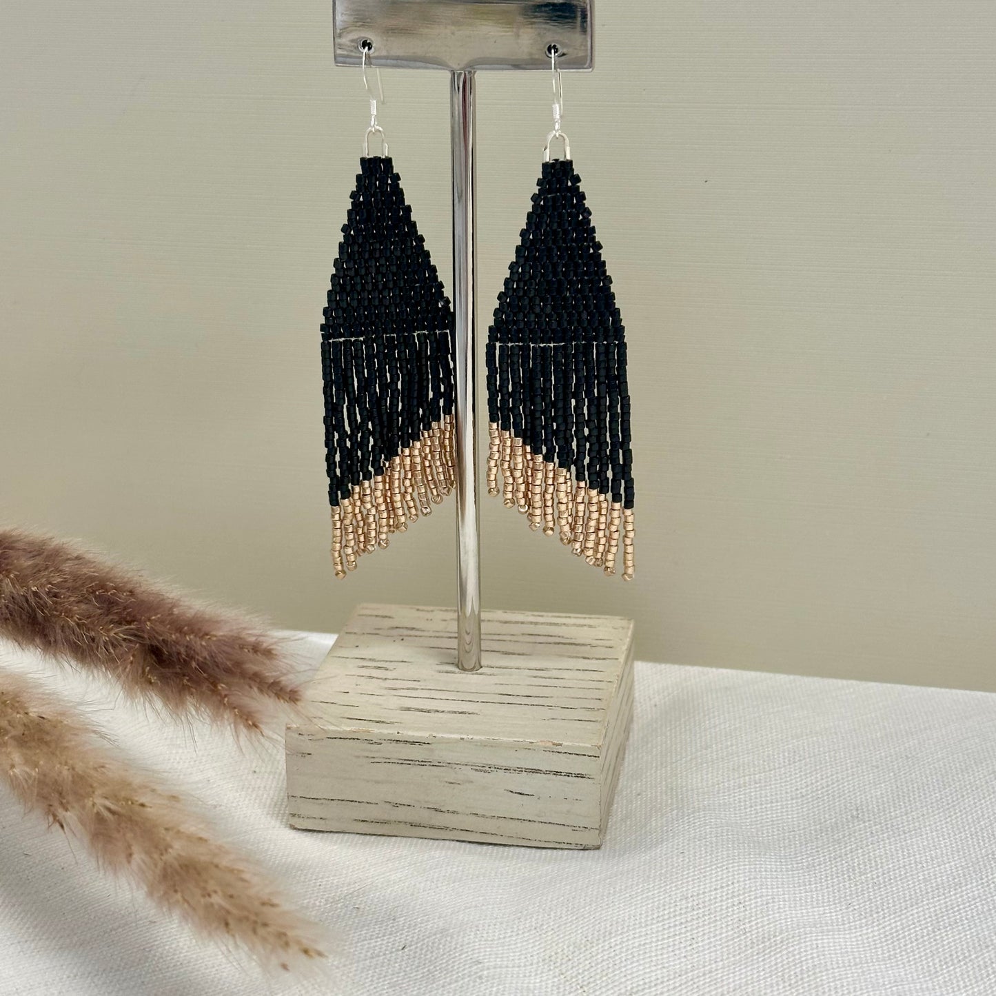 Handwoven Seed Bead Earrings