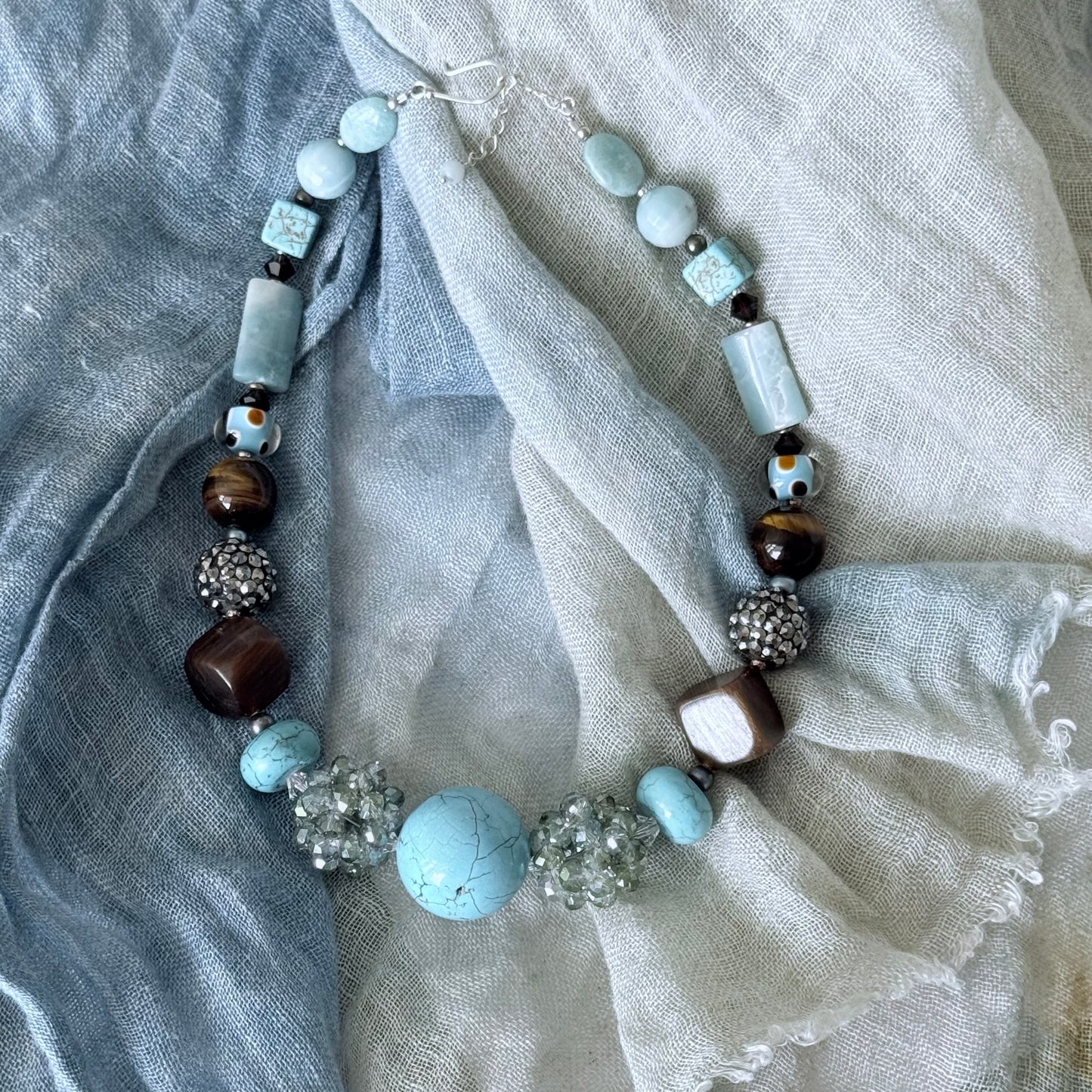 Turquoise & Tiger Eye Statement Necklace