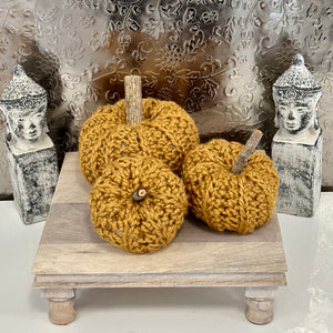 Handmade Knit Pumpkins