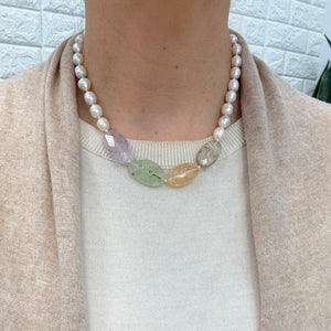 Pearl and Gemstones Necklace