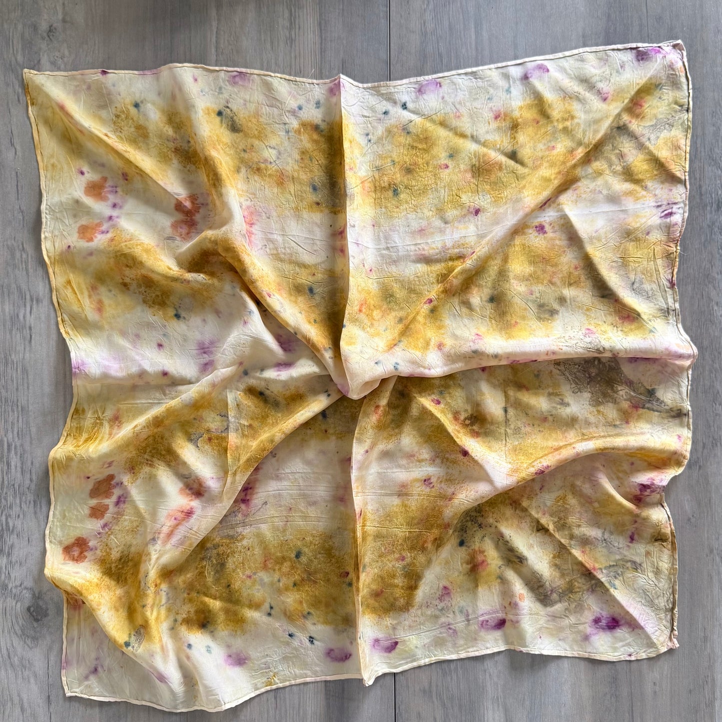 Handcrafted Botanical Silk Scarf