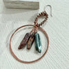 Hand Wired Copper & Pearl Statement Earrings
