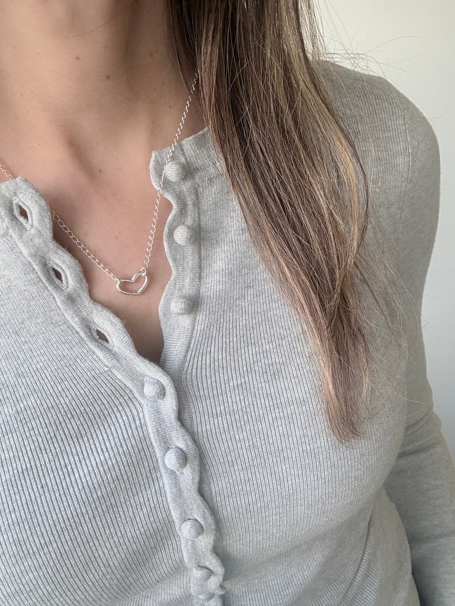 Sterling Silver Heart Necklace - Think Stunning