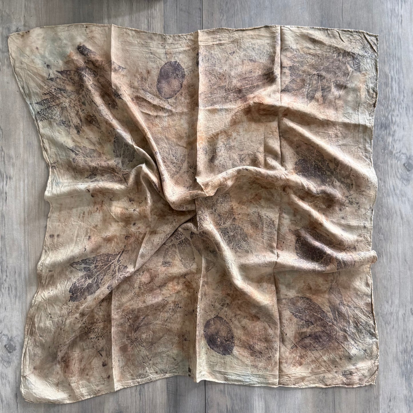 Handcrafted Botanical Silk Scarf