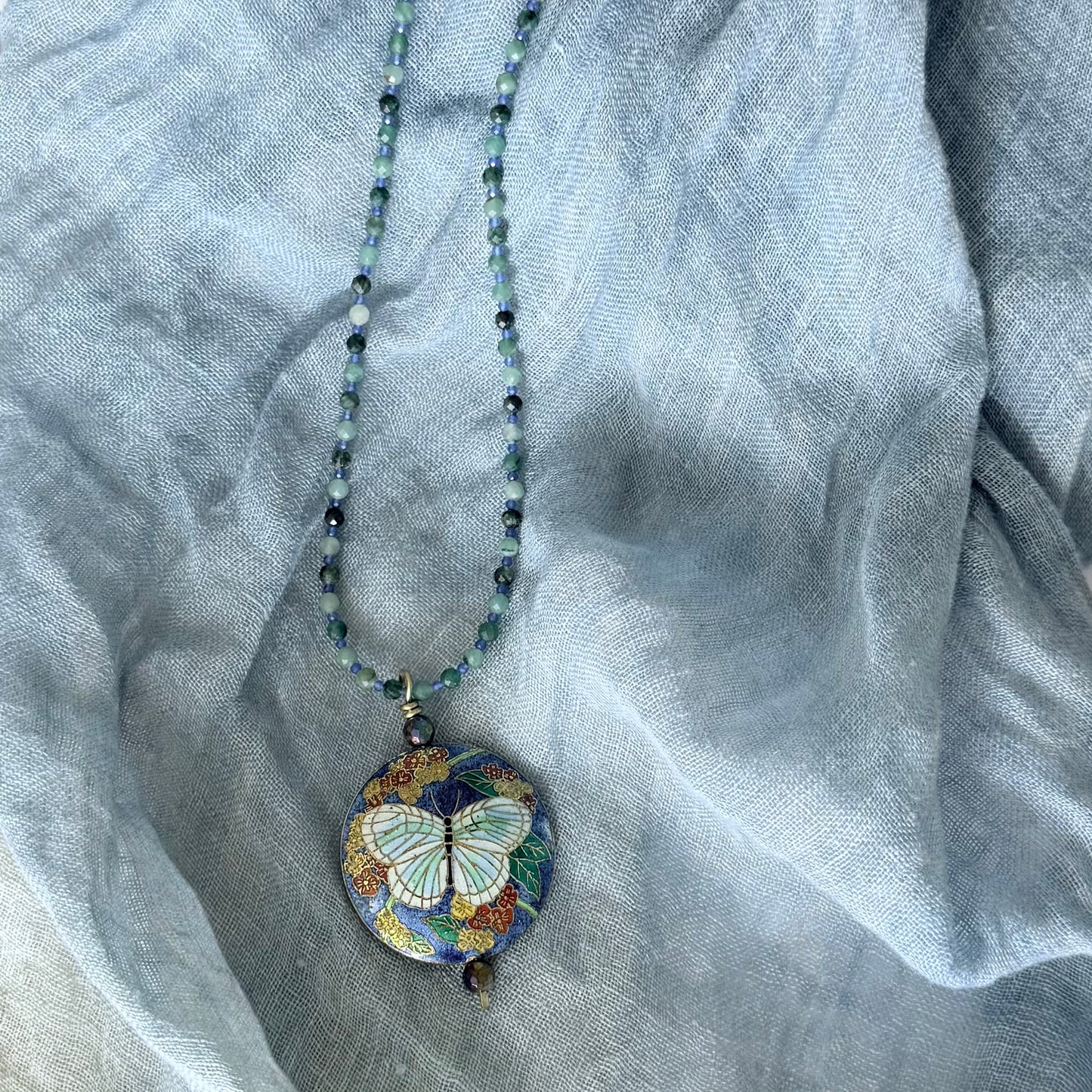 Butterfly Garden Pendant Necklace