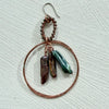 Hand Wired Copper & Pearl Statement Earrings
