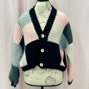 Hand-Crochet Cropped Cardigan