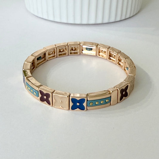 Enamel Stretchy Bracelet