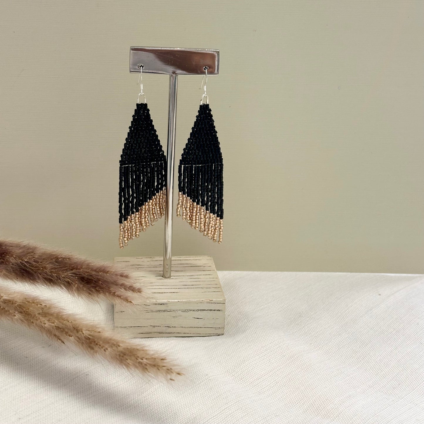 Handwoven Seed Bead Earrings