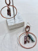 Hand Wired Copper & Pearl Statement Earrings