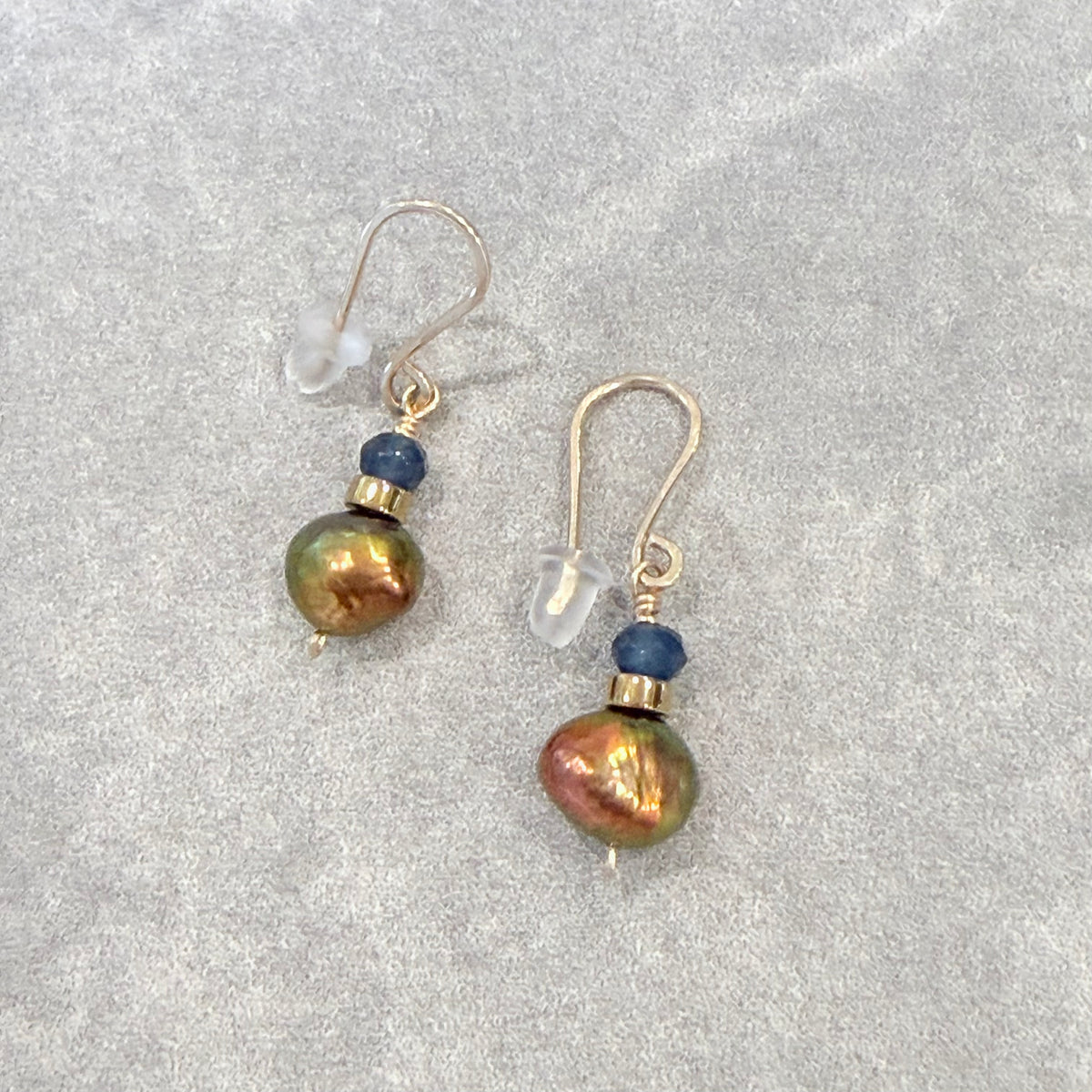 Pearl & Sodalite Drop Earrings