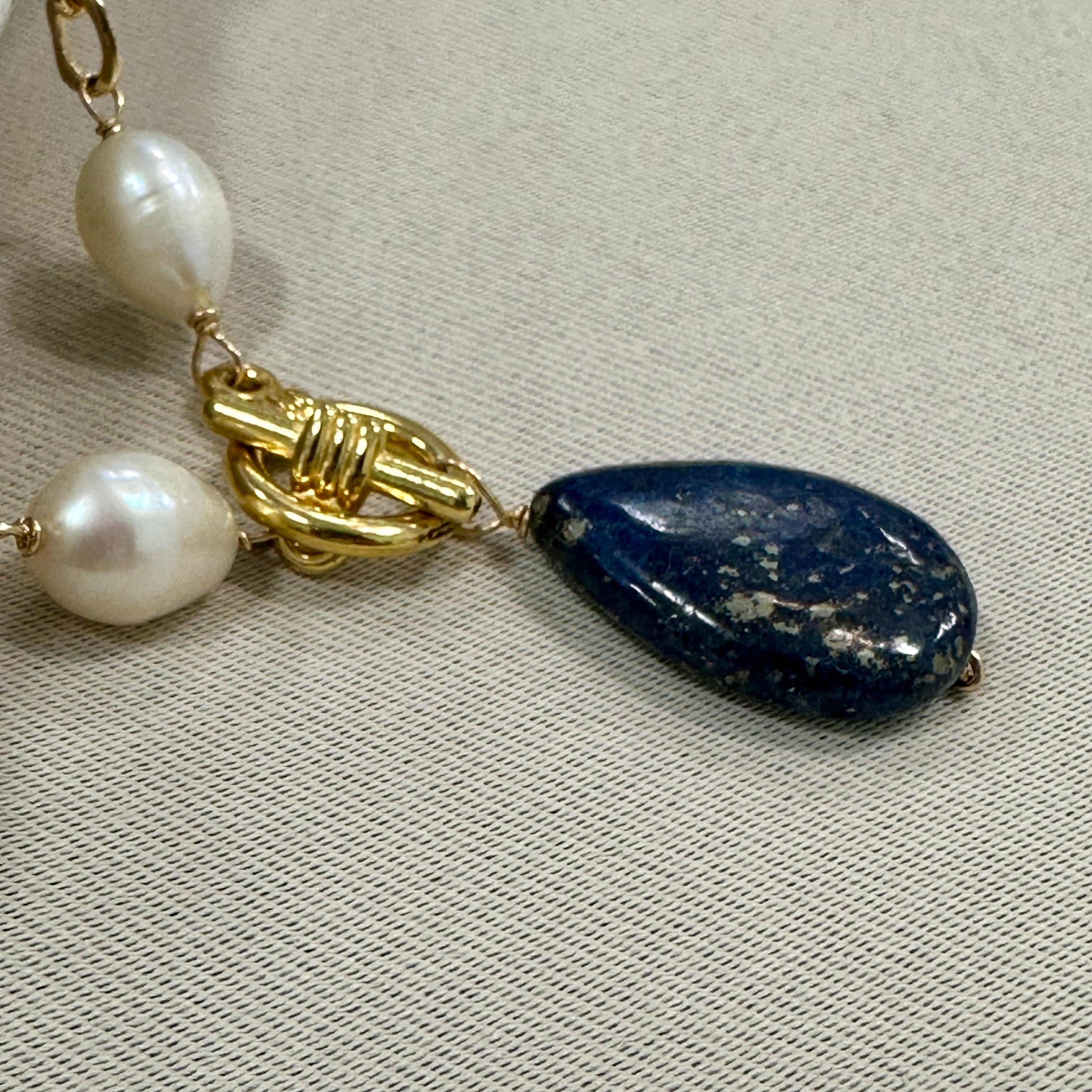 Lapis and Pearls Necklace