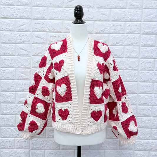Heart Granny Square Cardigan