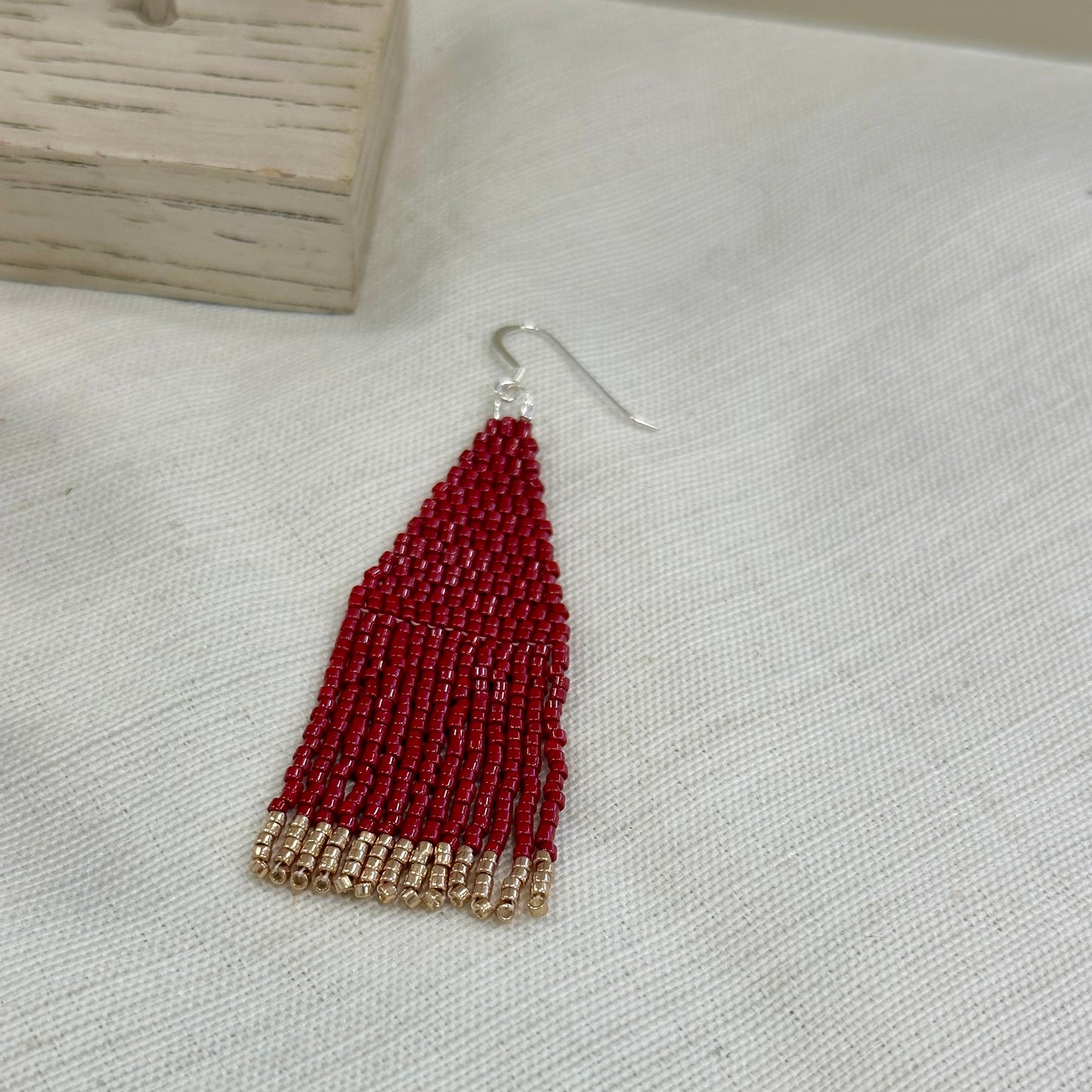 Handwoven Seed Bead Earrings