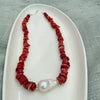 Coral & Baroque Pearl Necklace