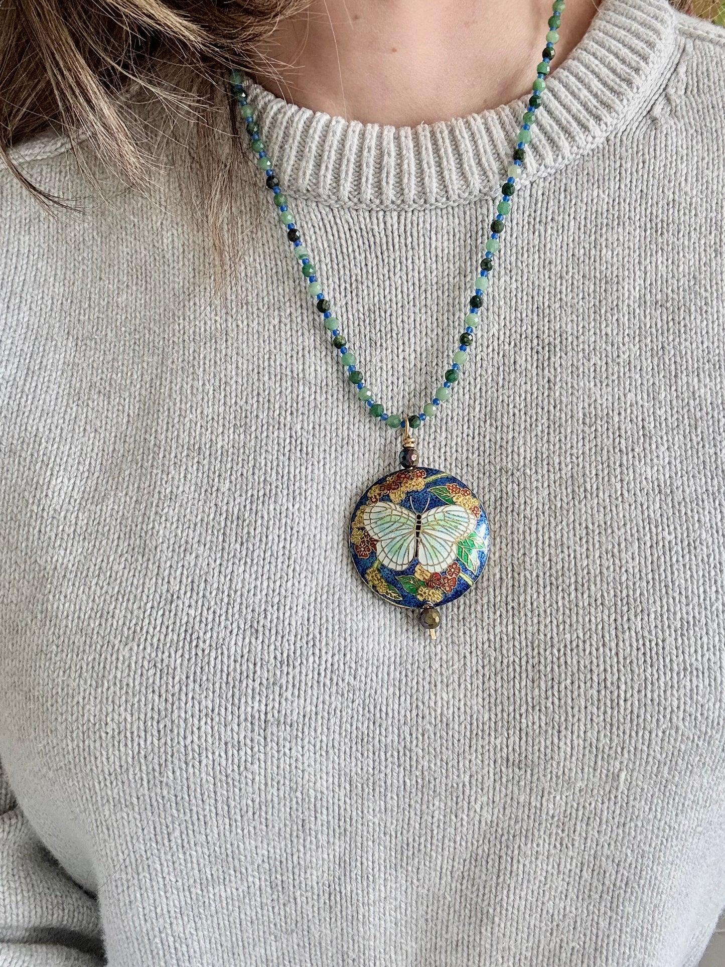 Butterfly Garden Pendant Necklace