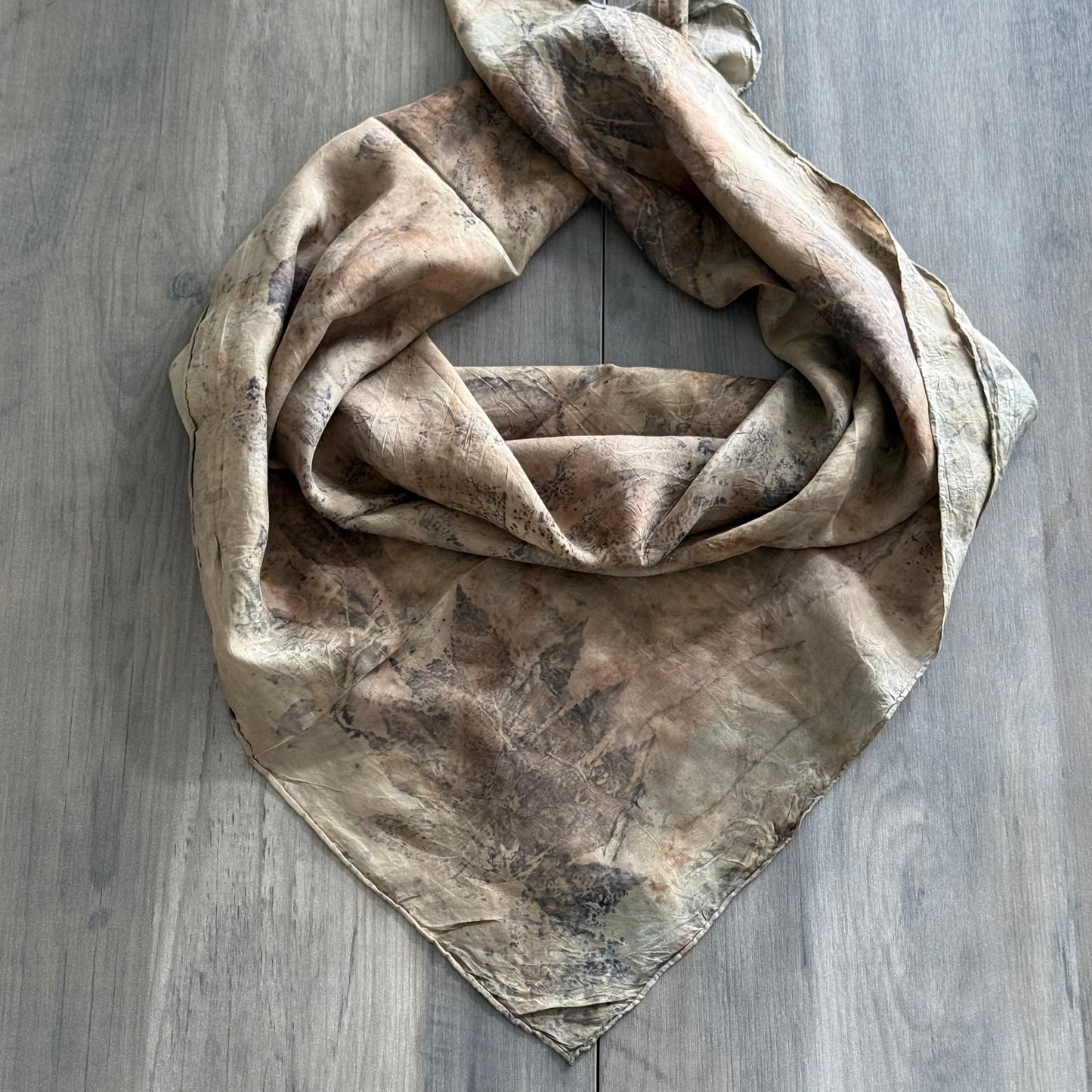 Handcrafted Botanical Silk Scarf