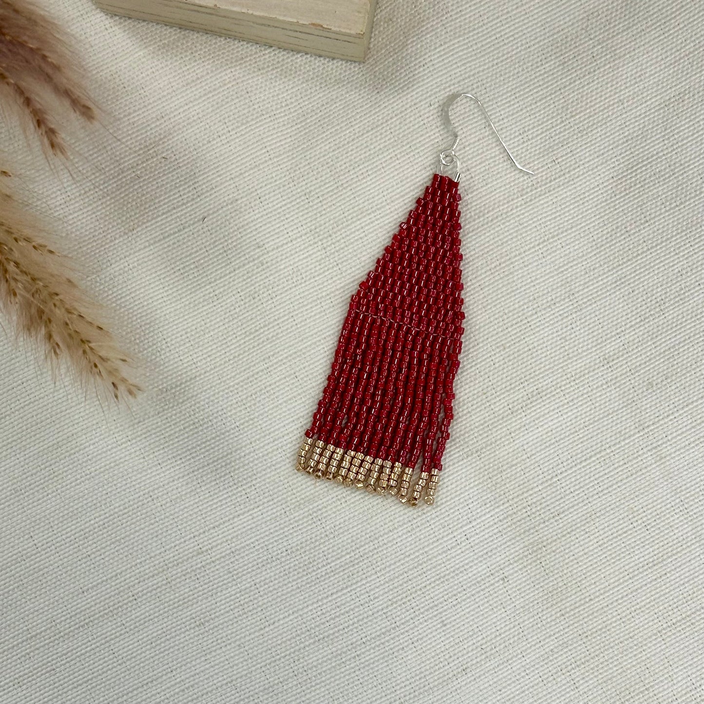 Handwoven Seed Bead Earrings