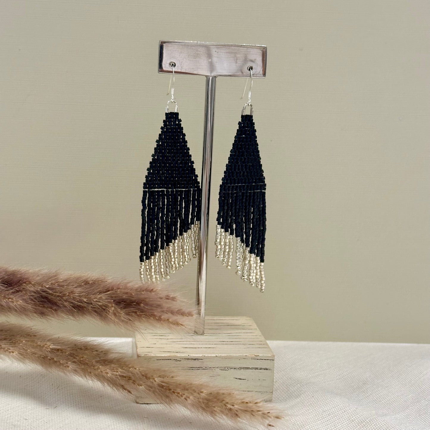 Handwoven Seed Bead Earrings