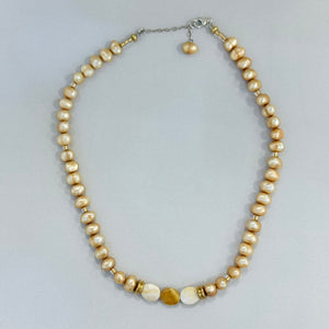 Gold Pearl Necklace
