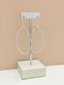 Silver Oval Hoops