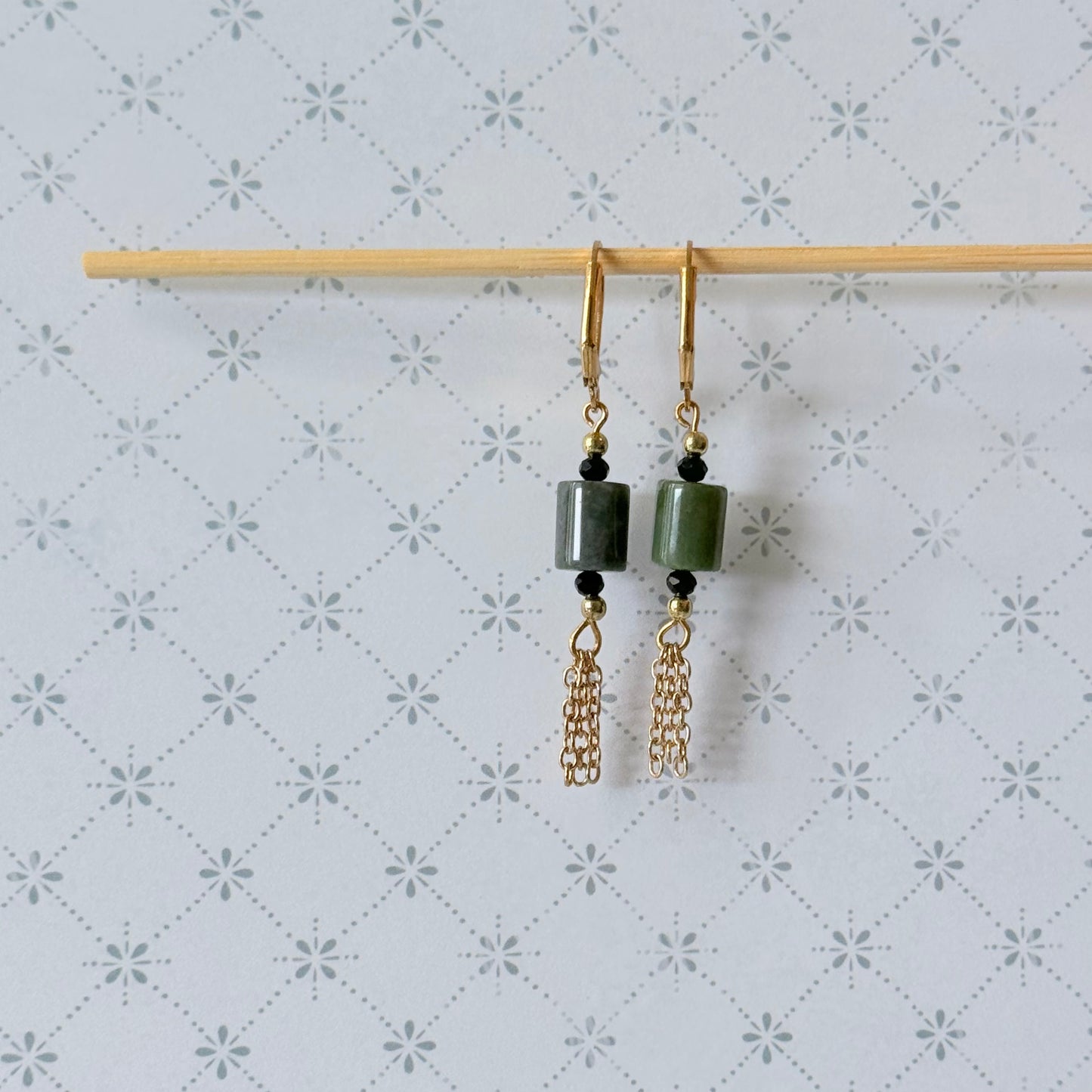 Dangling Jasper Earrings