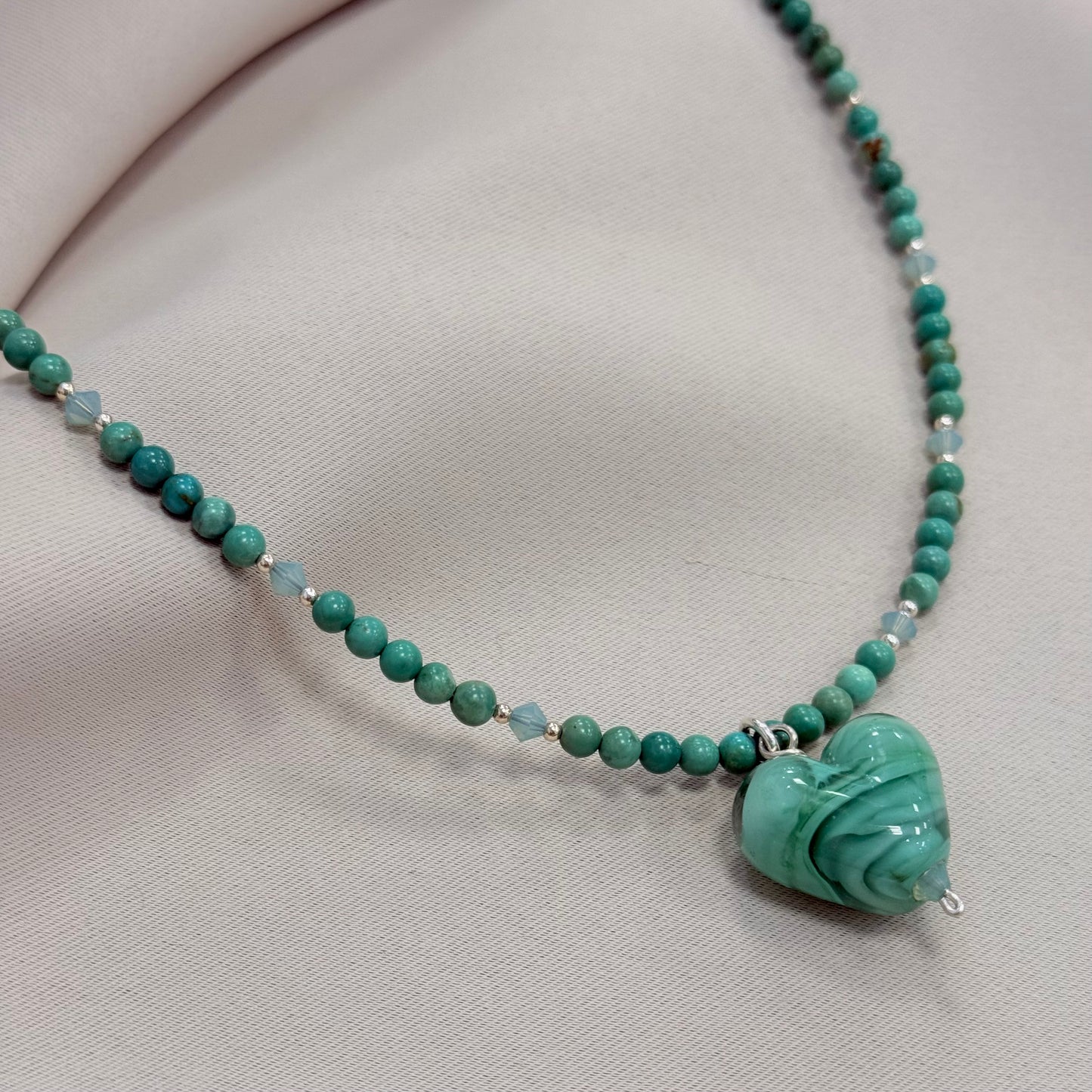 Sea Glass Heart Necklace