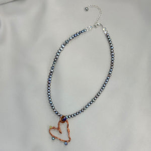 Pearl and Copper Necklace
