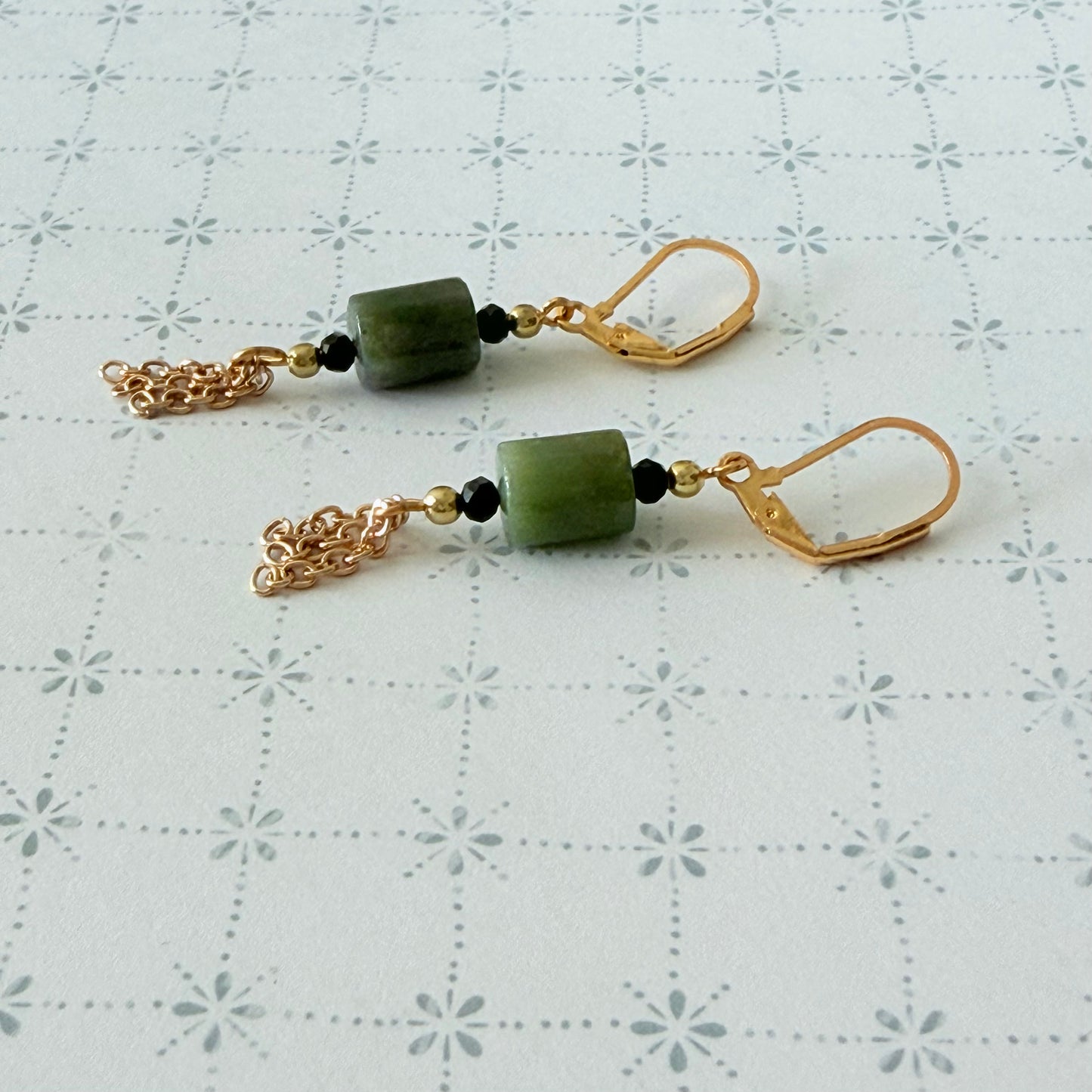 Dangling Jasper Earrings