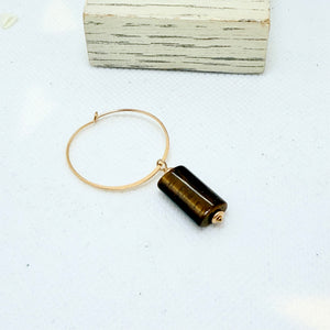 Tiger Eye Hoops