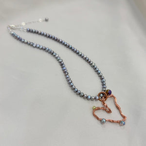 Pearl and Copper Necklace