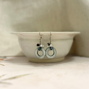Mother of Pearl Donut Earrings