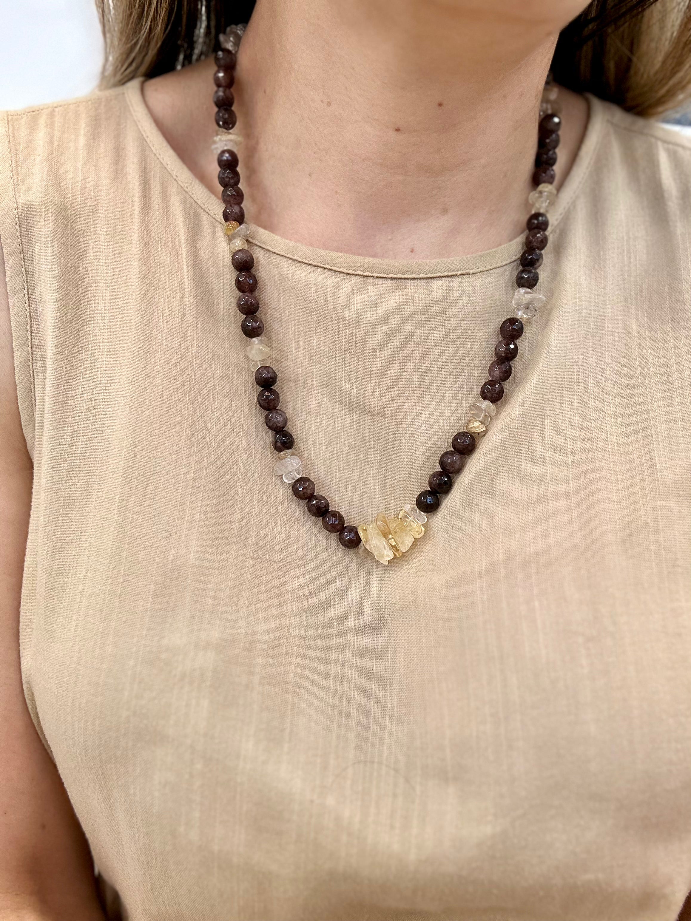 Agate & Citrine Necklace