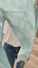 Botanical Linen Scarf in Soft Blue