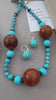 Turquoise & Wooden Statement Necklace