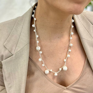 Hand Crochet Pearl Necklace