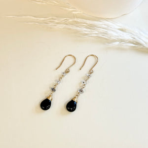Dangling Gemstone Earrings