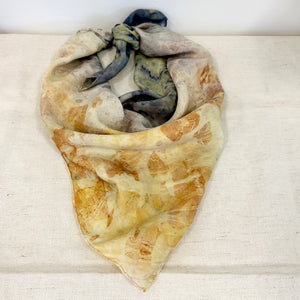 Eco Print Silk Scarf