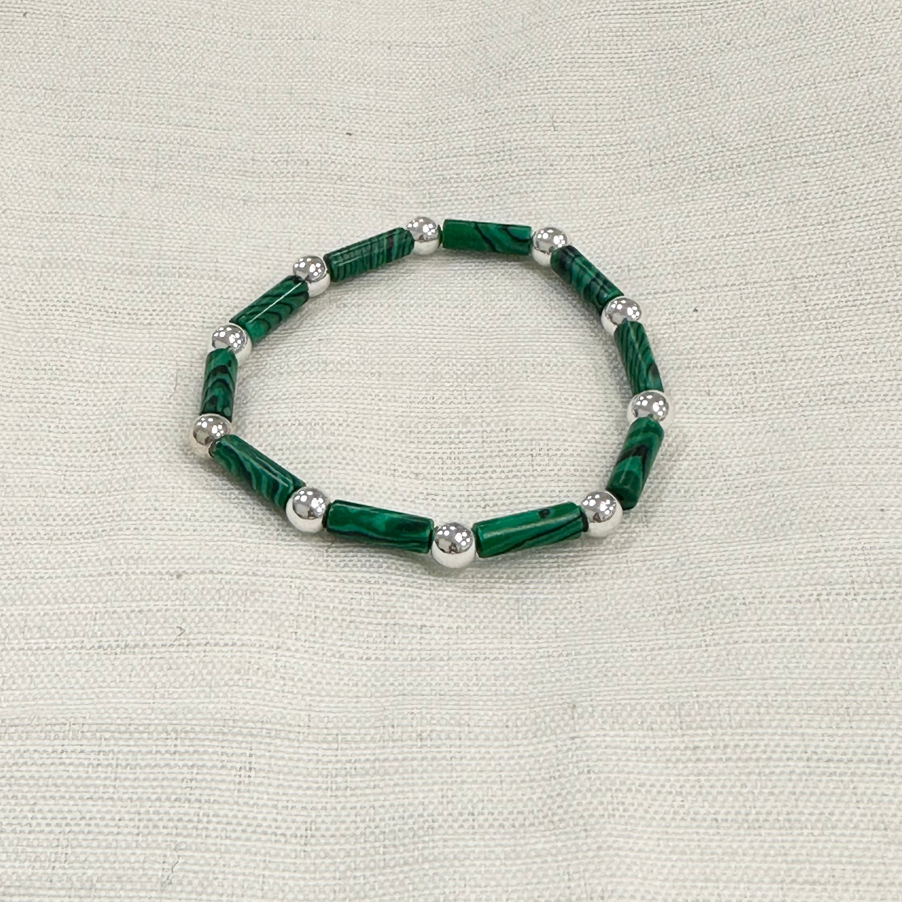 Malachite Tubes Bracelet
