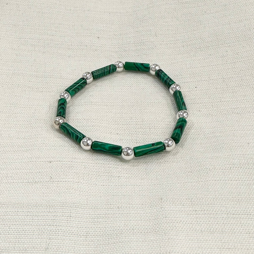 Malachite Tubes Bracelet