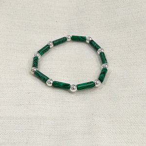 Malachite Tubes Bracelet