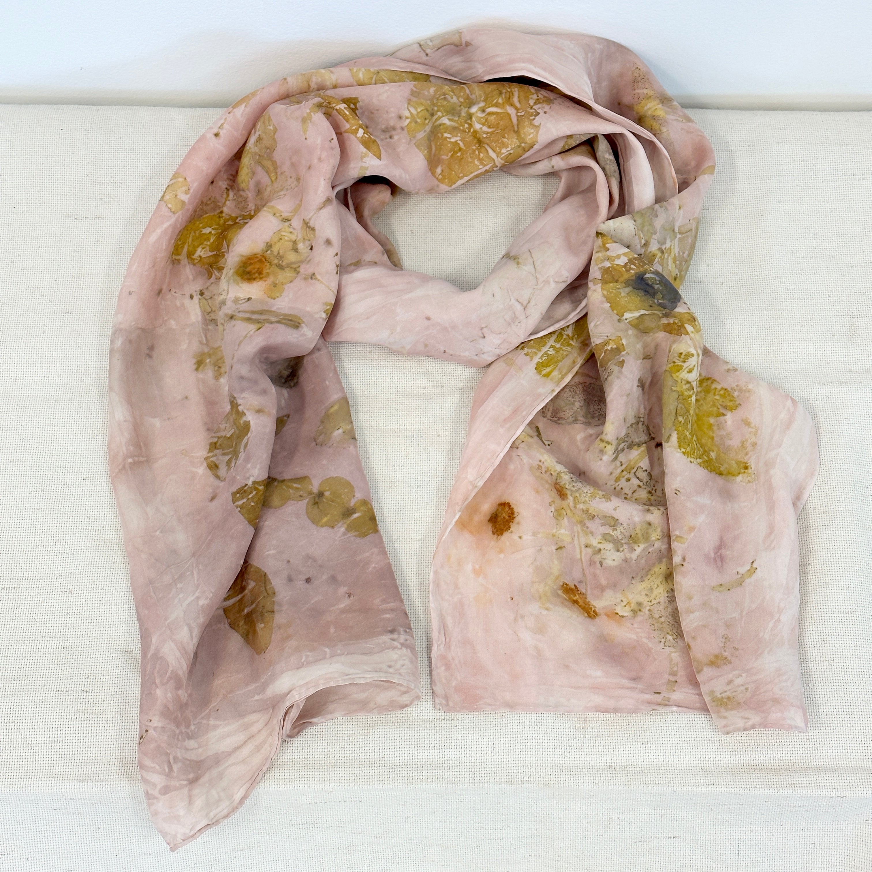 Eco Print Silk Scarf